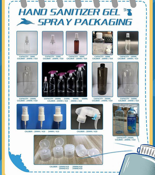 Hand sanitizer bottle with sprayer and pump promotion