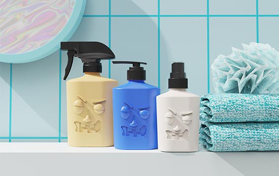 Unique design factory price 5oz plastic cosmetic lotion bottles with dispenser