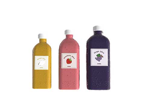 16oz embossed cold pressed pet juice bottles with caps for sale