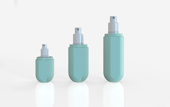 Portable travel airless pump bottles with mist spray