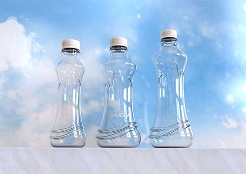 Factory price clear 500ml plastic beverage bottle with tamper evident cap