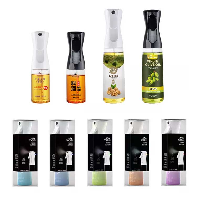 Wholesale colored 200ml 300ml 500ml plastic continuous mist spray bottle