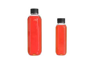 Clear cheap plastic pet juice bottles with tamper evident caps form china manufacturer