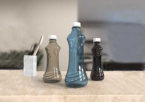 Factory price clear 500ml plastic beverage bottle with tamper evident cap