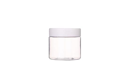 Childproof CBD container clear 175ml plastic canabis jar with lid