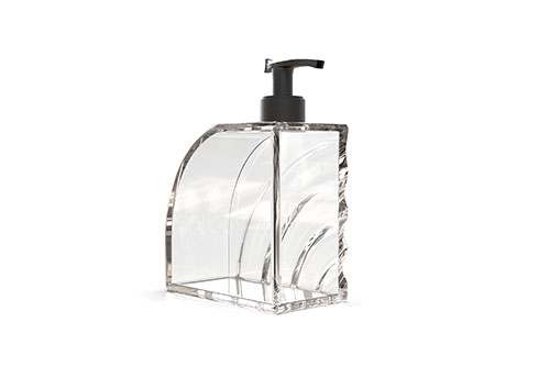 Clear plastic cosmetic bottles and containers with pump spray