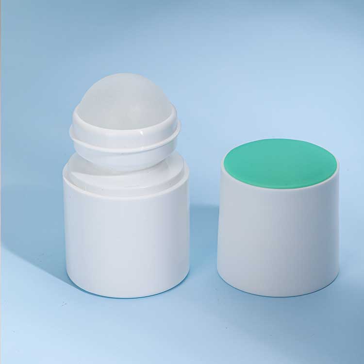 Factory price cylinder reusable 50ml plastic roll on deodorant bottles bulk for DIY Deodorants Essential Oils and Fragrances