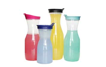 Wholesale cheap price 1L juice carafe plastic juice jug with lid