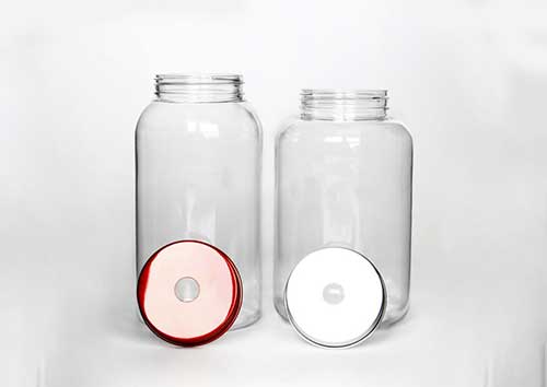 500ml small clear plastic milk tea bottles with aluminum lids and straws