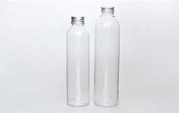 400ml  Round Clear PET Juice Bottle with screw cap and straw for beverage