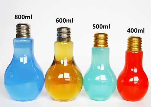 Hot Selling Gourd Shape Plastic Bottle for Juice Packaging, Plastic Bulb Bottle