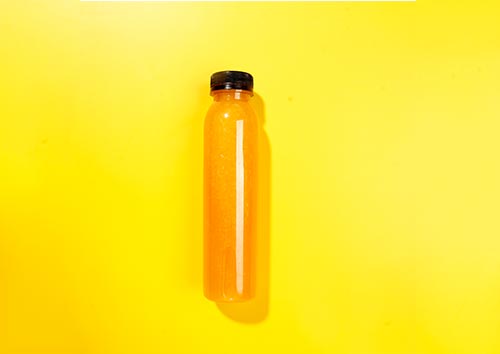 Transparent empty plastic juice bar bottles wholesale with lids