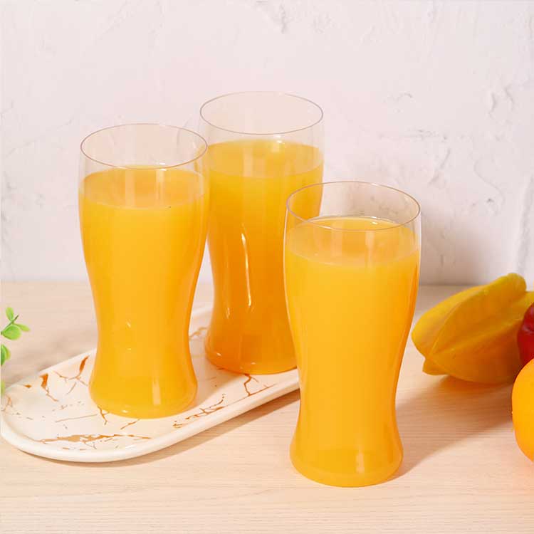 Reusable clear plastic juice glasses BPA free tumblers with factory price