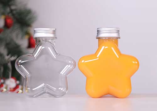 Cheapest small clear plastic juice bottles with aluminum caps from bottles manufacturer