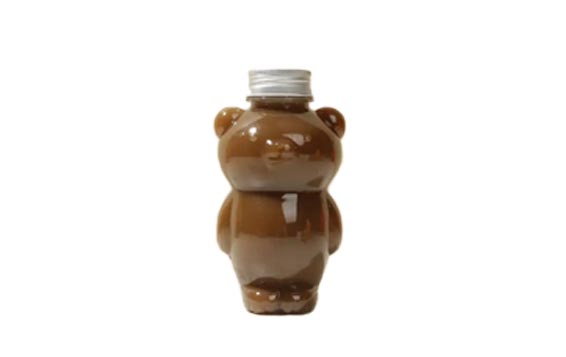 BPA free 350ml plastic teddy bear juice bottles with straw for China supplier