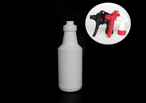 PET plastic squirt bottle with spray cap