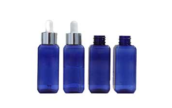 wholesale 10ml blue plastic cosmetic dropper bottles with factory price for skin care