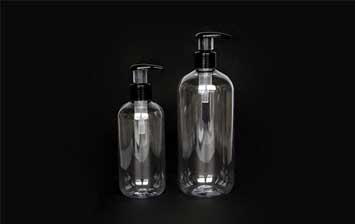 Clear PET lotion bottle supplier/manufacturers with label design