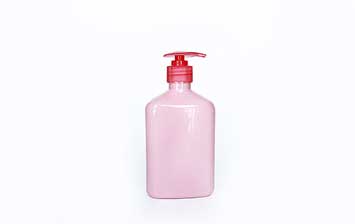 Custom labels 250ml/350ml/500ml pink lotion bottle in bulk with PP pump