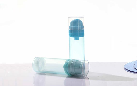 Portable refillable clear 50ml plastic airless pump bottle for makeup