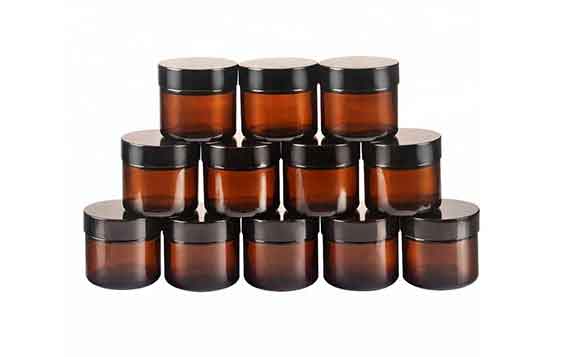 BPA FREE round 4oz 5oz brown plastic cosmetic jars with lid wholesale