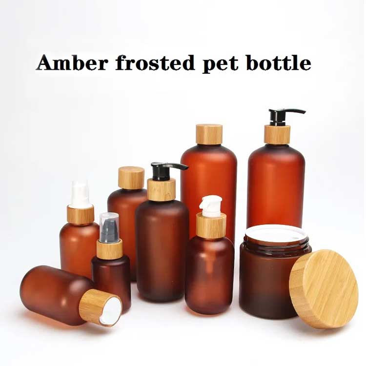 Wholesale frosted 120ml plastic bamboo spray bottle from bamboo cosmetic packaging supplier