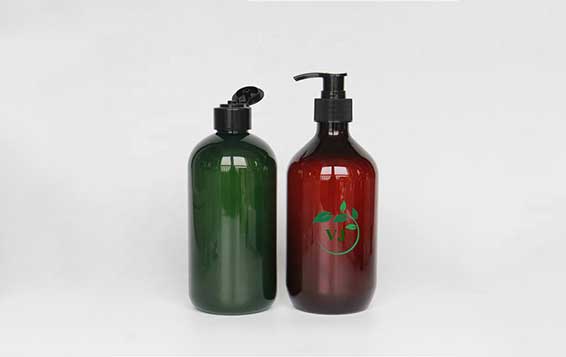 Custom color 300ml 400ml 500ml clear plastic soap bottles with pump