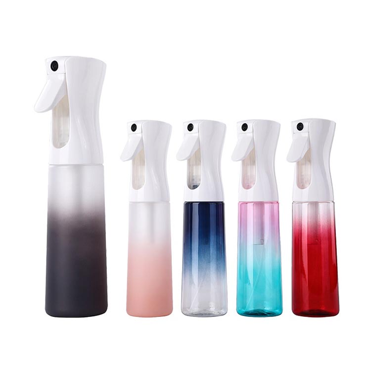 Custom color 10oz plastic continuous water spray bottle for hair/cleaning/gardening