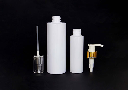 Small plastic bottles cosmetic containers with pump spray wholesale