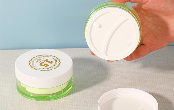 Empty 50ml cosmetic plastic eye cream jar with lid and liner form cream jars supplier