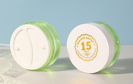 Empty 50ml cosmetic plastic eye cream jar with lid and liner form cream jars supplier