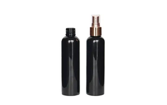 Ultra fine refill 200ml black cosmo plastic face mist spray bottles with adjustable nozzle