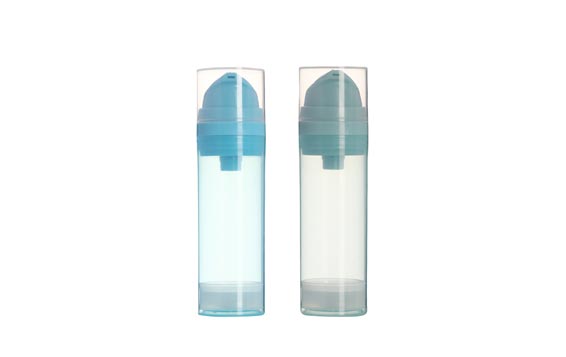 Portable refillable clear 50ml plastic airless pump bottle for makeup