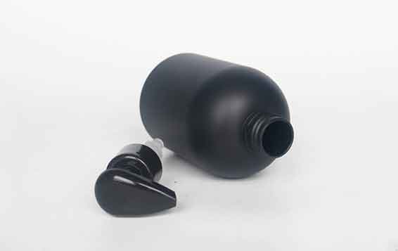 Home decorative 250ml black plastic bathroom bottles with pump