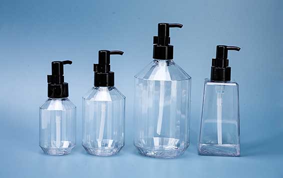 Transparent empty plastic shampoo and conditioner bottles with clip wholesale