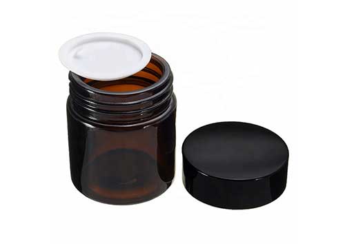 Bulk sale amber plastic cosmetic containers with lids wholesale