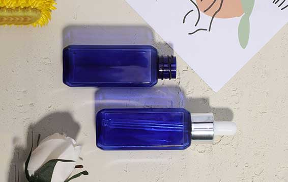 wholesale 10ml blue plastic cosmetic dropper bottles with factory price for skin care