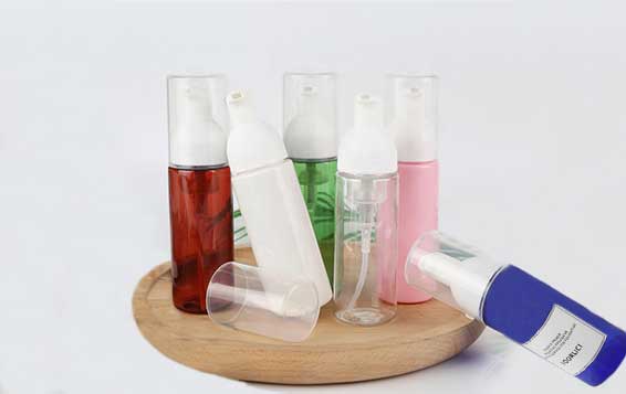 Wholesale 100ml 120ml  150ml 200ml clear plastic foam dispenser bottles with caps 