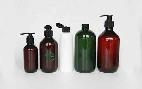 Luxury frosted refillable 500ml plastic shower bottles with gold pump