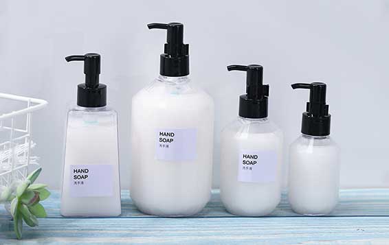 Transparent empty plastic shampoo and conditioner bottles with clip wholesale