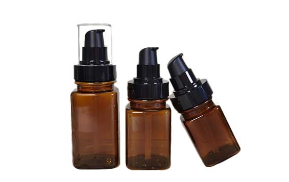 Cheap 30ml 60ml 100ml small amber plastic cosmetic bottles for serum foundation