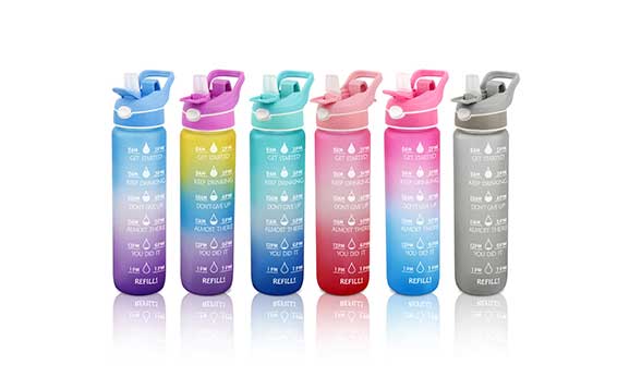 Portable modern design leakproof plastic 1000ml sports spray water bottle