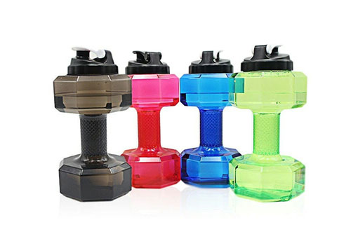 Unique design OEM/ODM plastic dumbbell water bottles wholesale