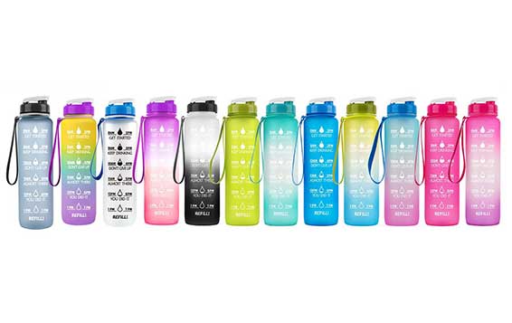 Best cheap 1L plastic gym bottles with custom label wholesale from sports bottle supplier