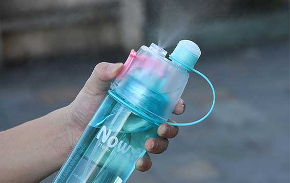 New Fashionable portable plastic mist spray water bottles sipper bottles for sports 