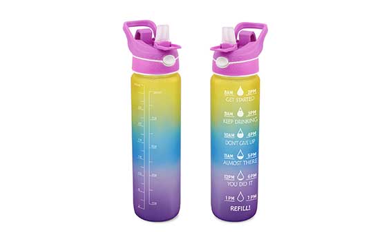 Portable modern design leakproof plastic 1000ml sports spray water bottle