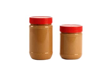 Wholesale wide mouth clear PET 8oz 16oz plastic peanut butter jars with lids