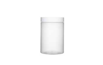 Wide mouth empty round 650ml plastic mayonnaise jars with screw lids for kitchen