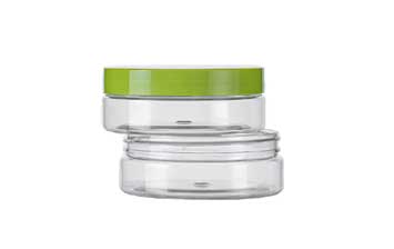 Wholesale clear 8oz plastic low profile jars with lids for Lotion Cream Ointments Body Butter Food