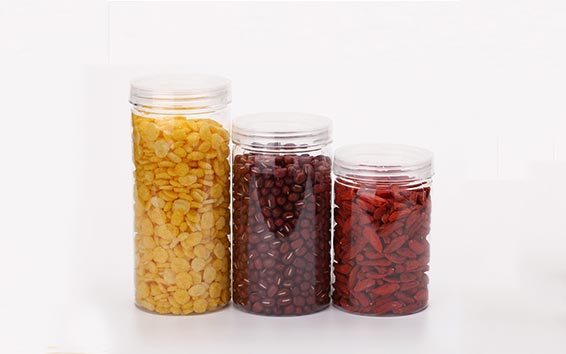 Supplier direct transparent 16oz 500ml plastic dry food jar with lid